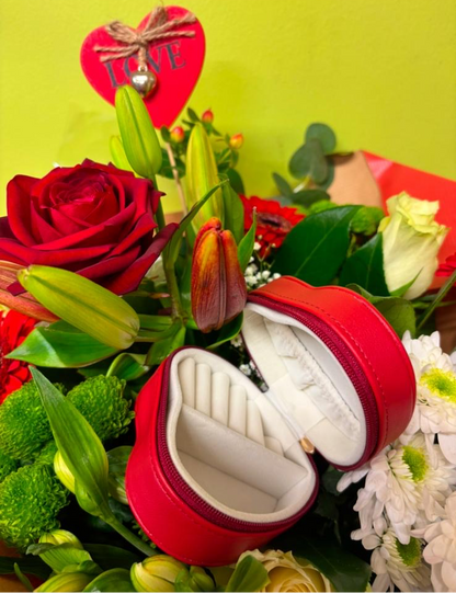 Jewellery Box Valentines Day Bouquet